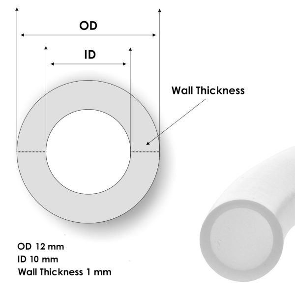 PFA tube 10 mm x12 mm