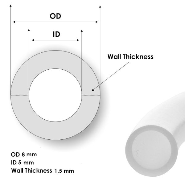 PFA tube 5x8 mm